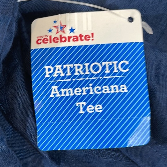 Blessed Celebrate Patriotic USA Red White Blue Graphic Tee Size 2XL New - Picture 10 of 11